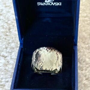 Swarovski Faceted Crystal Ring in Silver